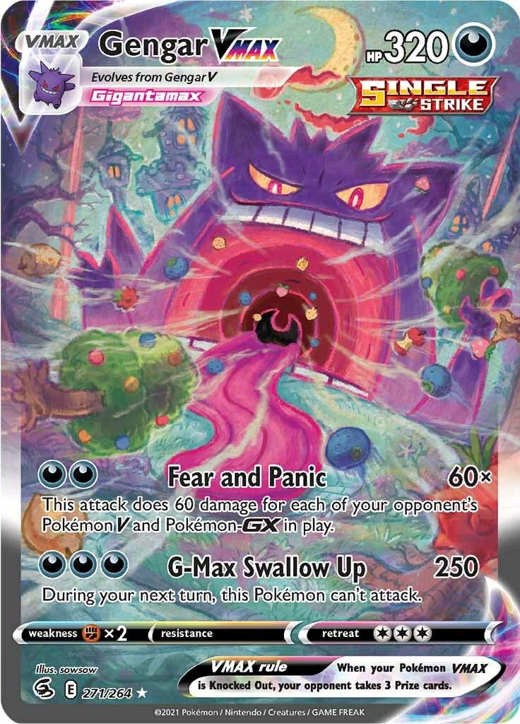 Gengar VMAX #271 (Pokemon Fusion Strike) in PSA Graded Pokemon Singles