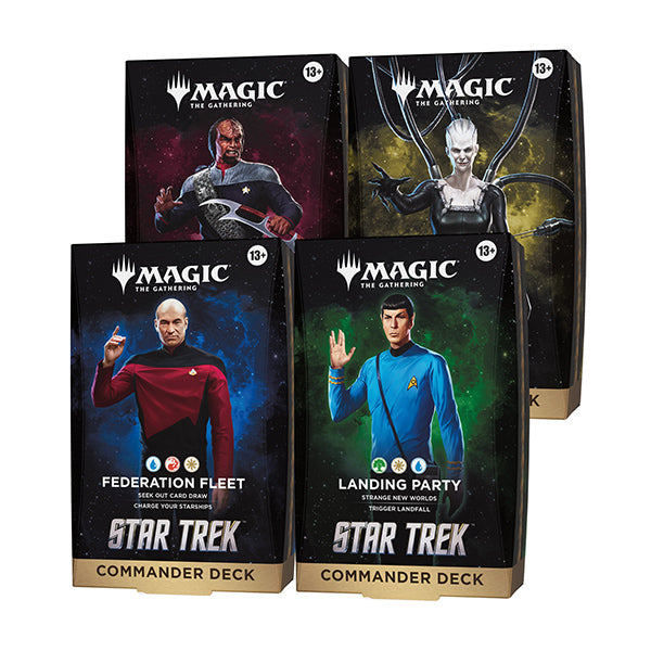 Star Trek Commander Deck Display (All 4 Decks) - Star Trek (TRK) In Magic the Gathering