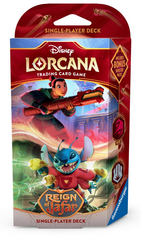 Starter Deck (Ruby & Steel) - Reign of Jafar (8) In Disney Lorcana
