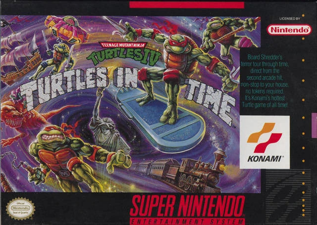 Teenage Mutant Ninja Turtles IV Turtles in Time for Super Nintendo
