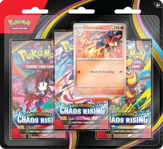 3-Pack Blister [Charmeleon] - ME04: Chaos Rising (CRI) In Pokemon Trading Cards