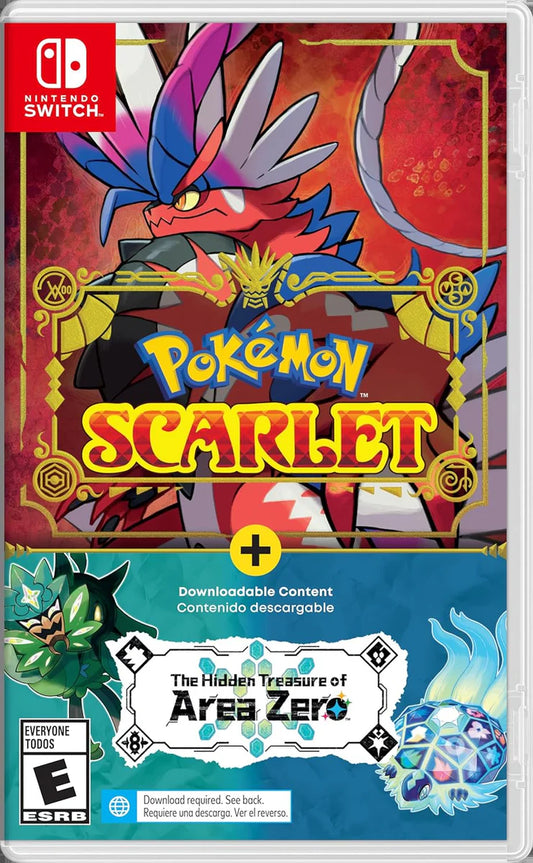 Pokemon Scarlet + The Hidden Treasure of Area Zero (Revision 004, Global Version) for Nintendo Switch