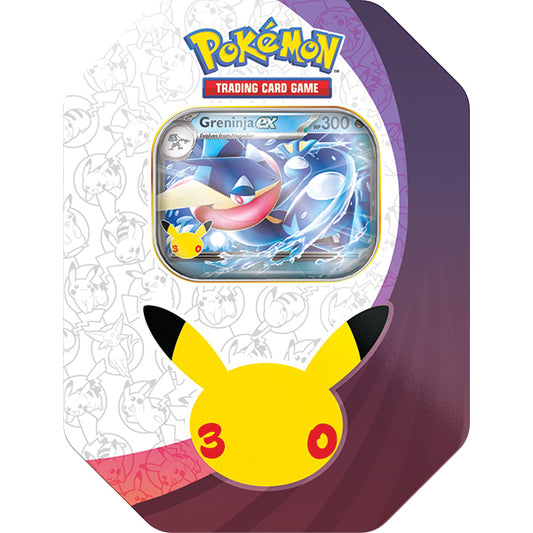 Pokemon TCG: 30th Celebration- ex Tin (Sylveon ex or Greninja ex) [Random Variant] In Pokemon Trading Cards