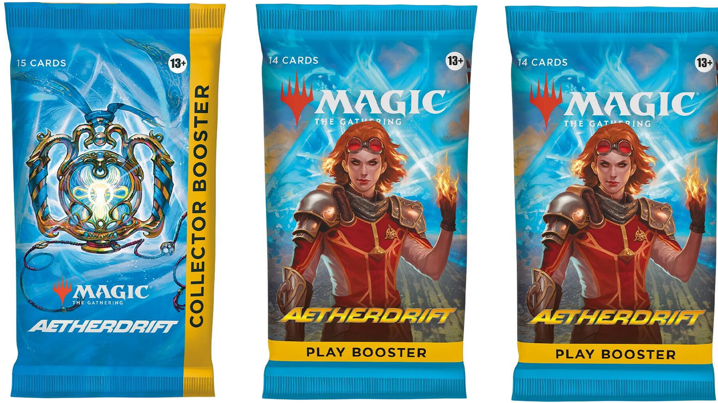 Collector Booster Pack + 2 Play Booster Packs - Aetherdrift (DFT) In Magic the Gathering