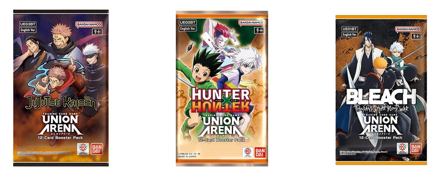 Union Arena Random Booster Pack Set – 7 Packs (BLEACH, HUNTER×HUNTER, JUJUTSU KAISEN) In Union Arena