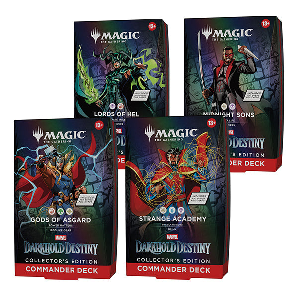Commander Deck, Collector Edition Display (All 4 Decks) - Marvel Darkhold Destiny In Magic the Gathering