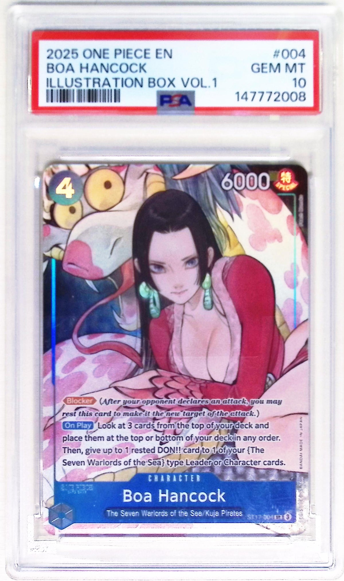 Boa Hancock [Illustration Box] ST17-004 (One Piece Starter Deck 17: Donquixote Donflamingo) in PSA Graded One Piece TCG Singles