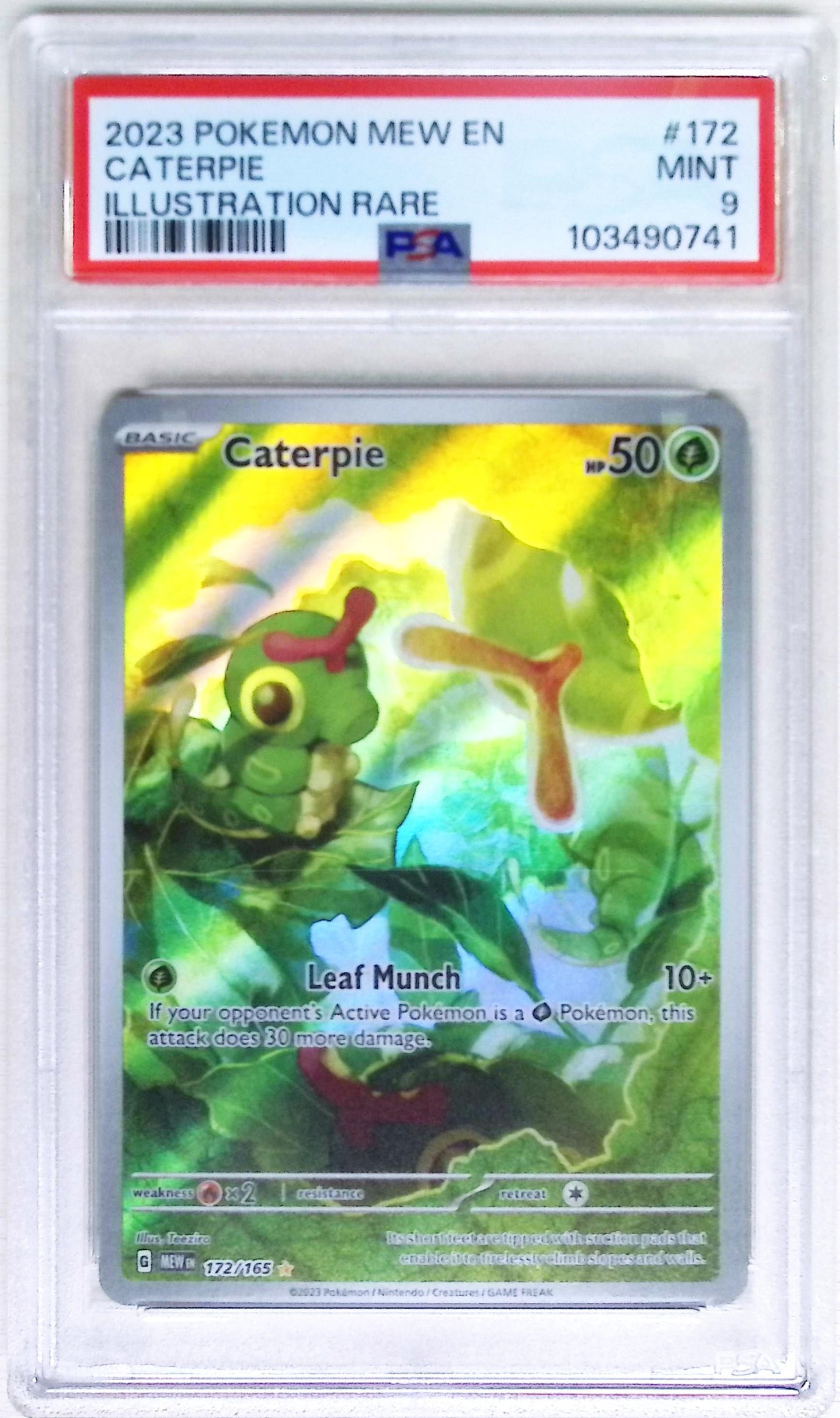 Caterpie #172 (Pokemon Scarlet & Violet 151) in PSA Graded Pokemon Singles