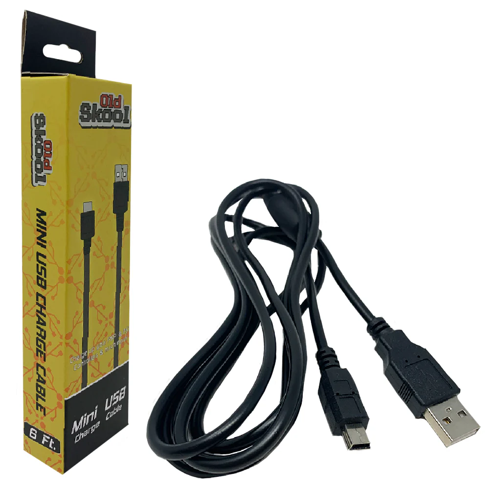 Old Skool Mini USB Charge Cable for Sony PlayStation 3, PlayStation Portable, and More