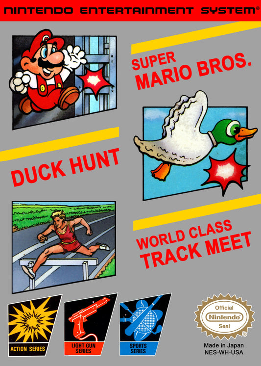 Super Mario Bros Duck Hunt World Class Track Meet for Nintendo Entertainment System (NES)